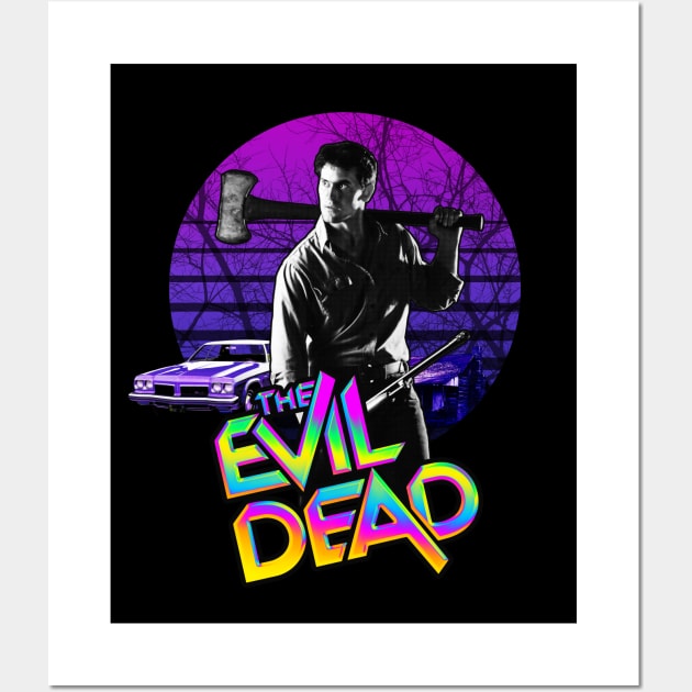 The Evil Dead - retrowave Wall Art by Vitaliy_Klimenko